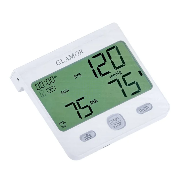 فشارسنج بازویی دیجیتال گلامور مدل DBP-6175 با اندازه‌گیری دقیق فشار خون و ضربان قلب، قابلیت ذخیره 15